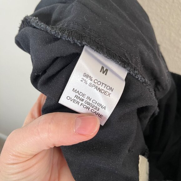 Essentials Black Twill Drawstring Skinny Pants Ankle Zip Mens Medium - Picture 11 of 12